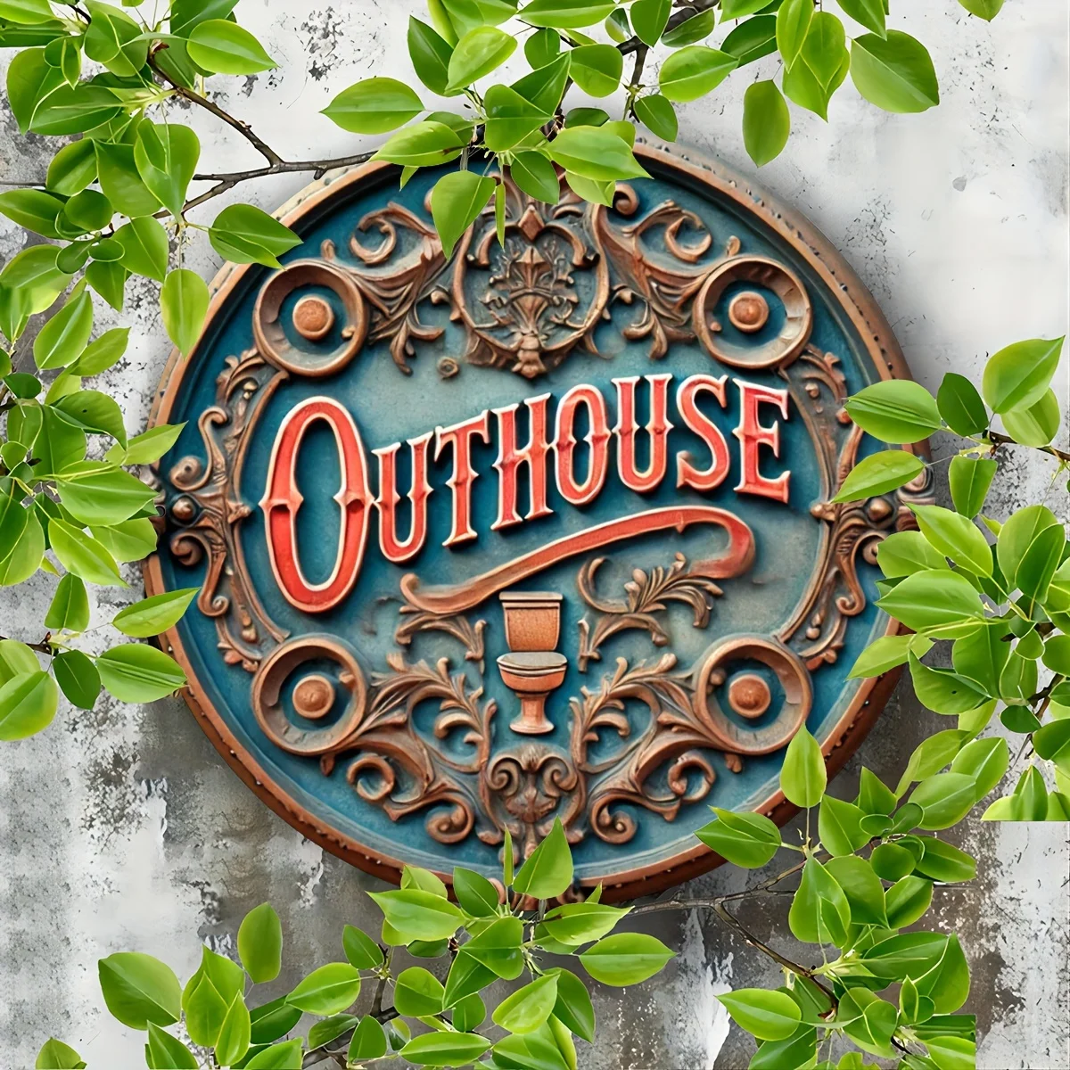 CIFBUY Vintage Rustic 2D Flat Aluminum Wall Art Waterproof Durable Decor For Garden Man Cave Bar Garage Farmhouse Outdoor Space