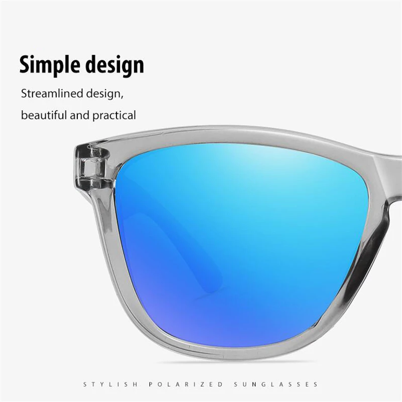0 -0.5 -0.75 To -6.0 Colorful Lens Square Prescription Sunglasses Men Polasrized Fashion PC Frame Driving Myopia Spectacles Male