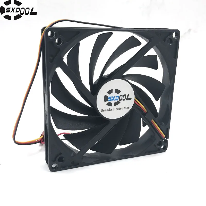 SXDOOL 100mm 10cm Slim Single PC Case Fan, Ultra-Thin, Washable, super mute, for power supply, for computer Case cooler