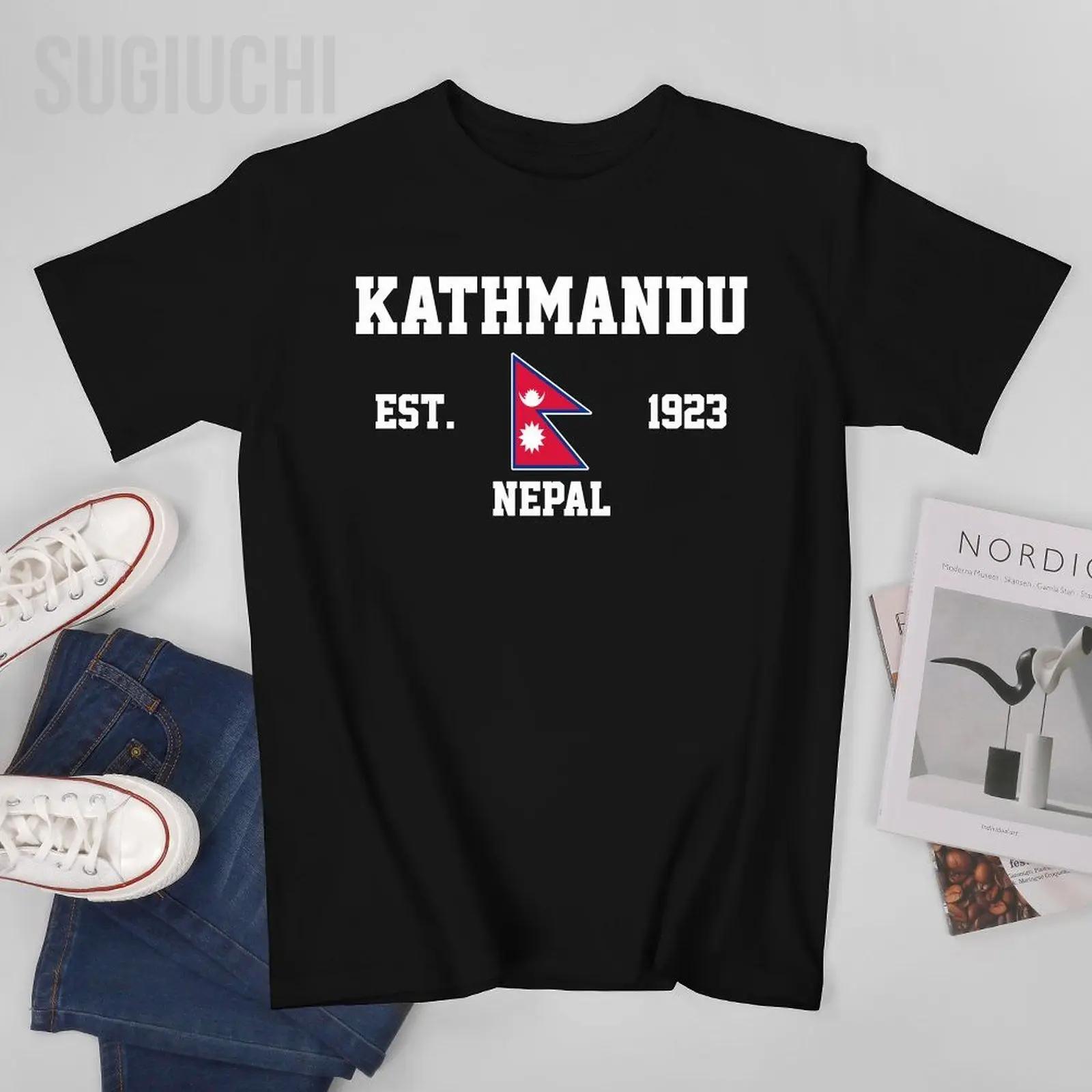 

Patriotic Flag Nepal EST.1923 Kathmandu Men Tshirt Tees T-Shirt O-neck T Shirts Women Boys Clothing 100% Cotton