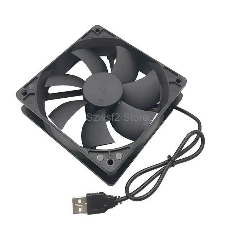 Вентилятор охлаждения DC 5010 8025 9025 12025 5V USB для компьютерного корпуса, черный, с интерфейсом USB, для ТВ-приставки, маршрутизатора, бесшумный кулер C2