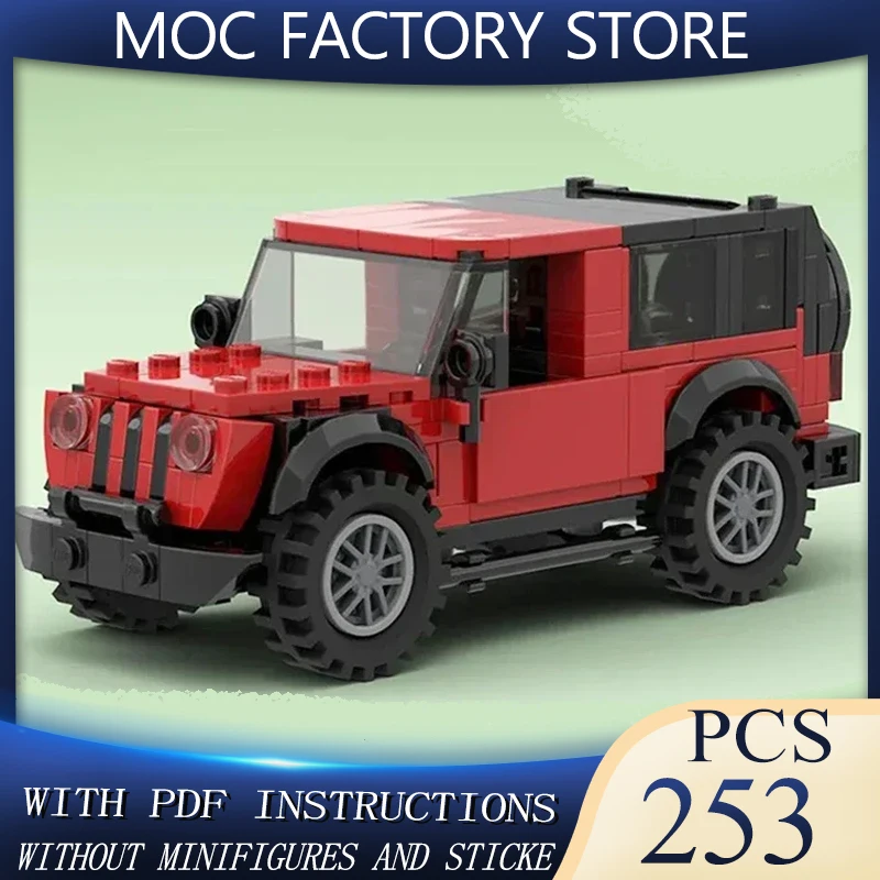 

Модель городского автомобиля Moc, строительные кирпичи, 6-широкий внедорожный чемпиона по скорости, модульные блоки, подарок, рождественские игрушки, наборы для самостоятельной сборки
