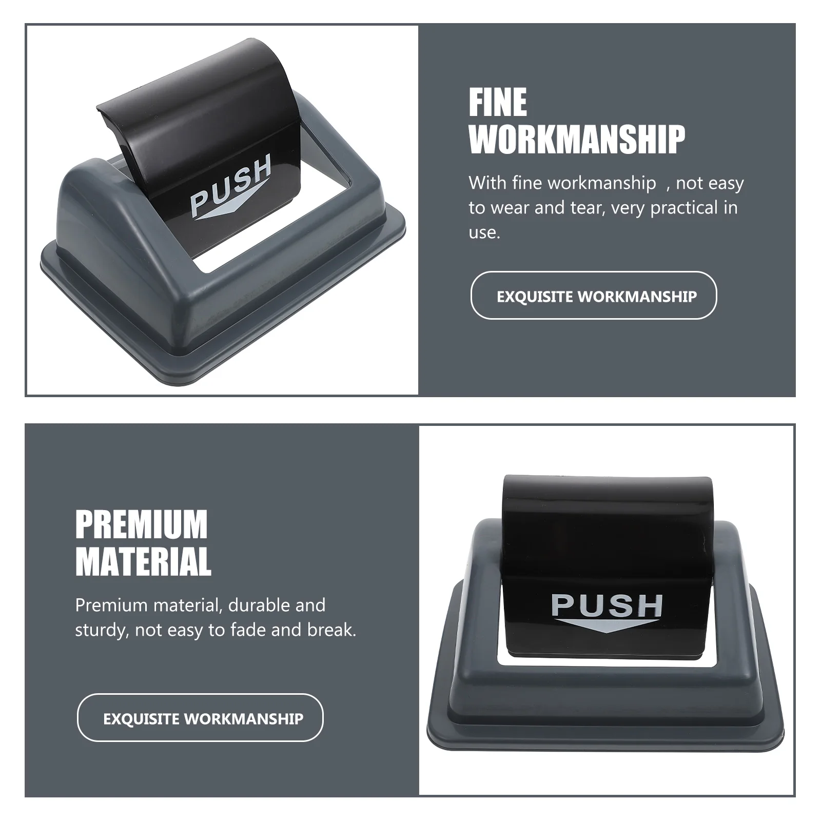 

Plastic Garbage Can Lid 20L Thickened Waste Bin Cover Replacement For Hotel Trash Can Odor Prevention Large Waste Bin Accessory