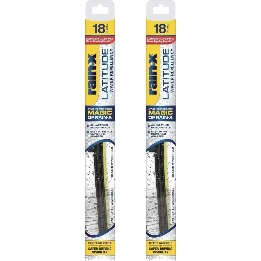 

810167 Latitude 2In1 Water Repellent Wiper Blades 18 Inch Windshield Wipers Pack Of 2 for Automotive Use Advanced Water Repelle