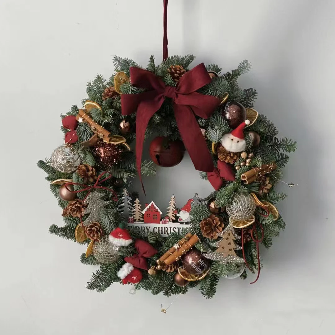 Para decoração de natal grinalda porta pendurado presentes cena de parede decoração arranjo guirlanda de natal