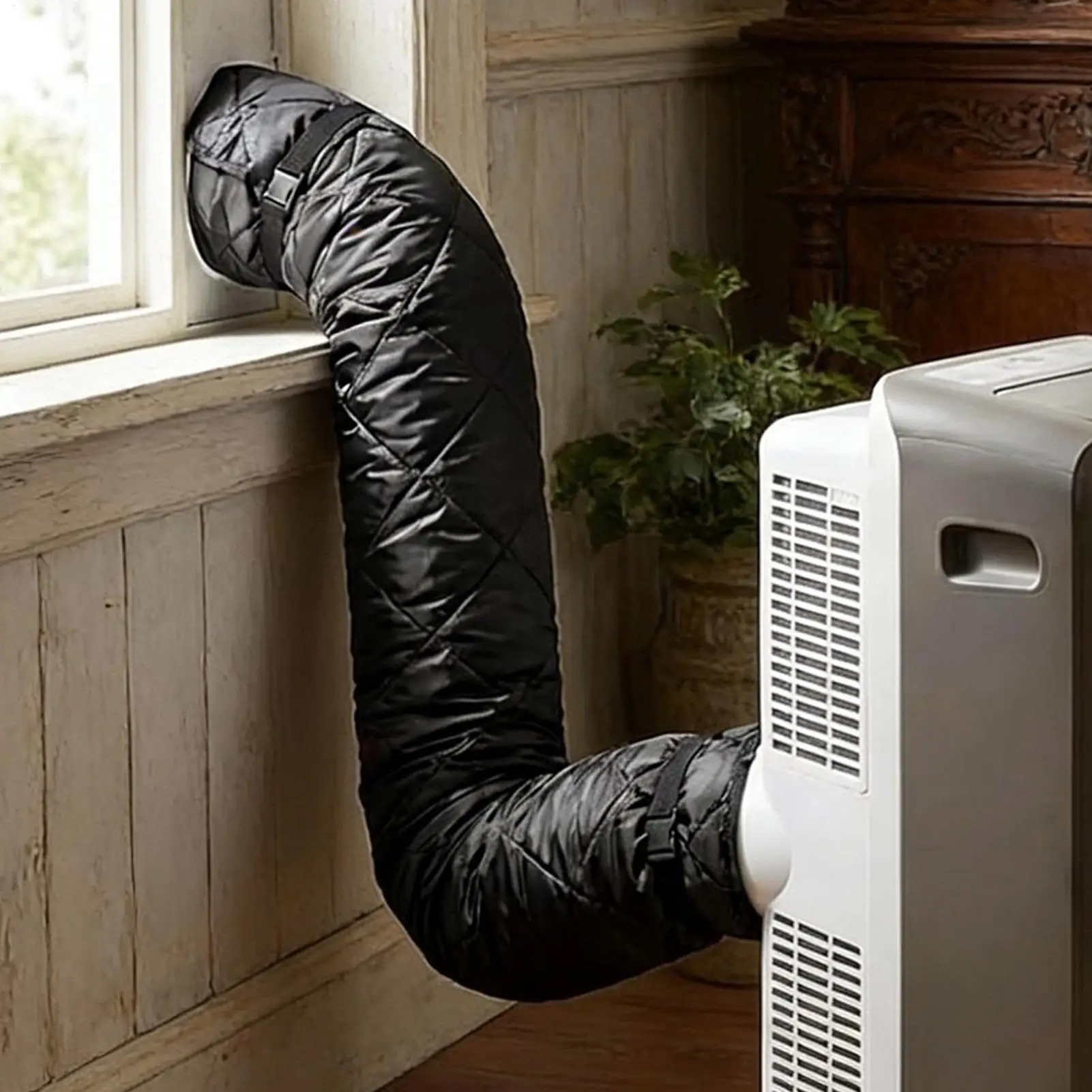 Portable AC Hose Insulation Adjustable Heat Insulated Pipe Wrap Portable AC Insulation Kit for 5 & 5.9-inch Diameter Window