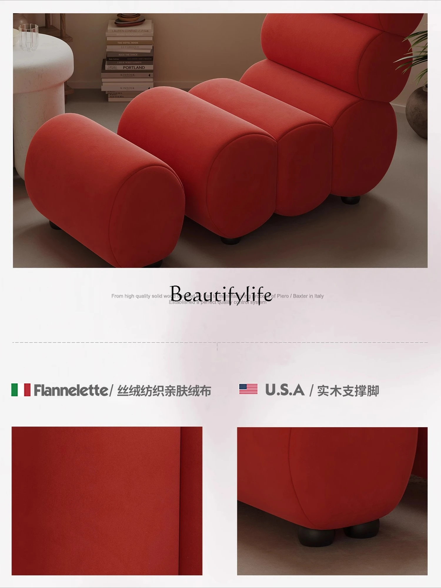 كرسي ترفيهي كاتربيلر إبداعي مصمم لغرفة المعيشة وشرفة المنزل وأريكة واحدة وشقة صغيرة كرسي وابي كسول #4