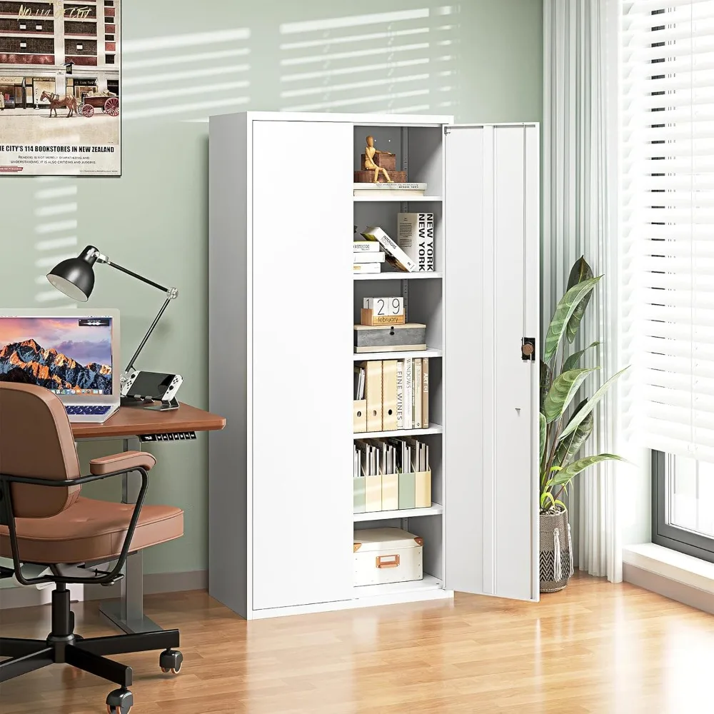 

Metal garage storage cabinets with lockable doors and adjustable shelves