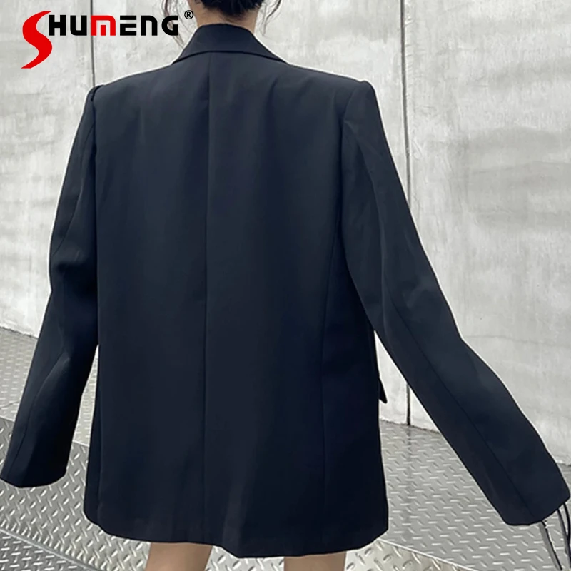 

Модные женские блейзеры, осень 2024, новые высококачественные свободные шикарные пиджаки с длинным рукавом, супер красивые 3D вышитые пальто на заказ