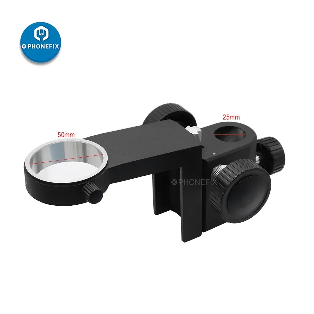 Microscope Head Holder Focus Adjustment Arm Binocular Trinocular Microscopio Ring Arbor Stand Bracket 50mm Diameter 25mm 32mm