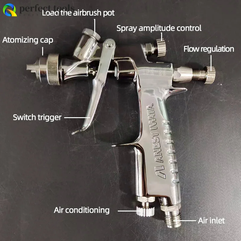 ANEST Iwata LPH-80 Small Repair Spray Gun 1.0mm Nozzle Car Repair Spray Paint Low Pressure High Atomization Pneumatic Tool