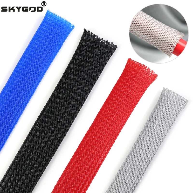 1~50m PET Expandable Braided Sleeve 2 4 6 8 10 12 14 16 20 25~40mm Tight High Density Wire Cable Insulated Protection Sheath