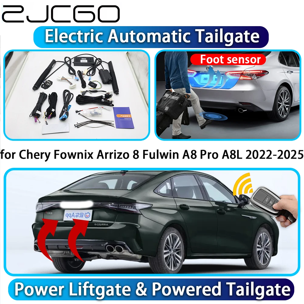 

ZJCGO for Chery Fownix Arrizo 8 Fulwin A8 Pro A8L 2022-2025 Automatic Power Liftgate Powered Tailgate Intelligent Trunk Lift Kit