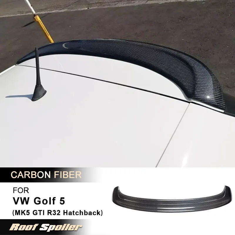 

Car Rear Roof Spoiler Wings for Volkswagen VW Golf 5 MK5 GTI R32 Hatchback 2D 2005-2007 Rear Spoiler Body Kit Carbon Fiber FRP