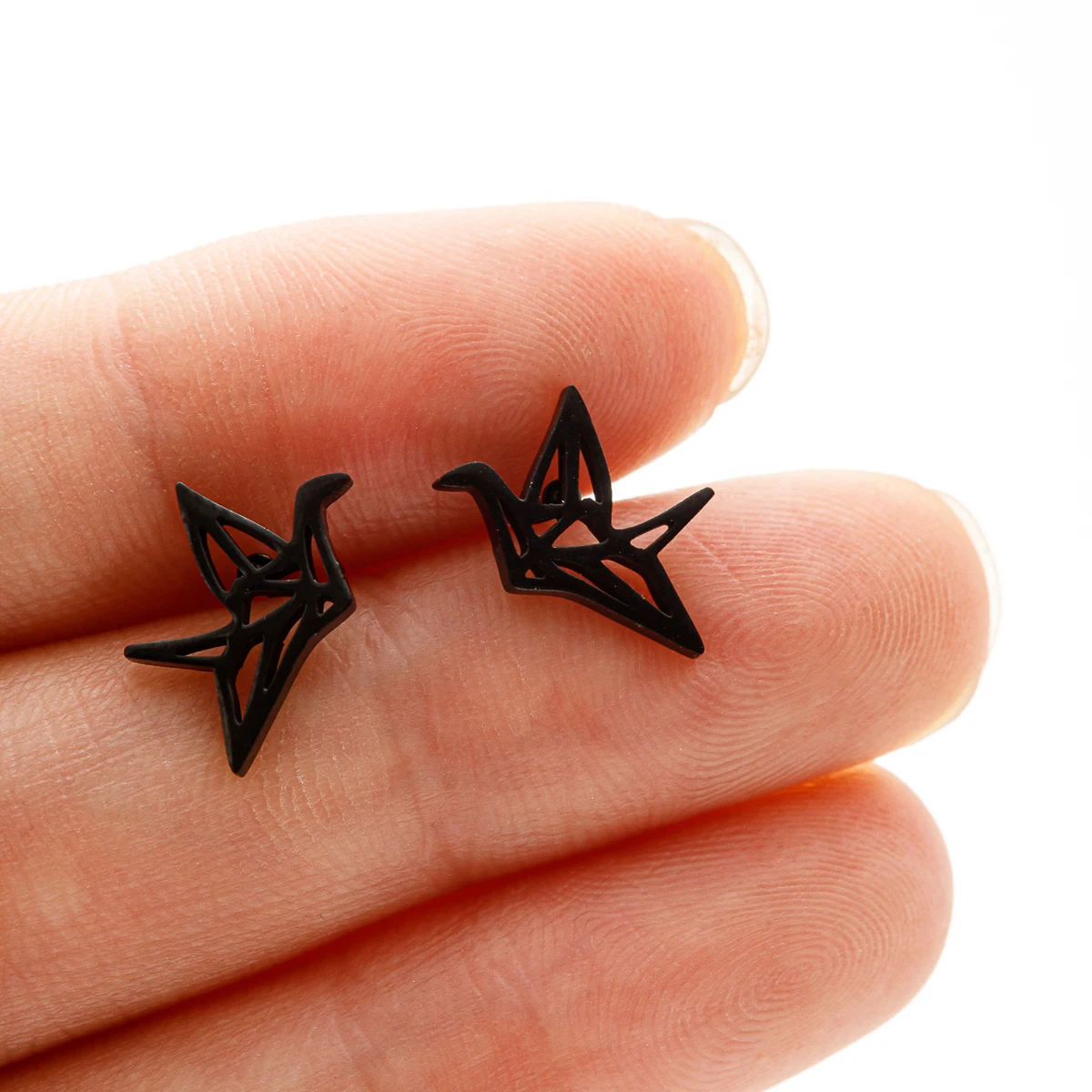 1 Pair Fashion Earrings Lovely Wild Origami Crane Stud Earrings for Women Fancy Pendientes Birds Earrings Wedding Earrings