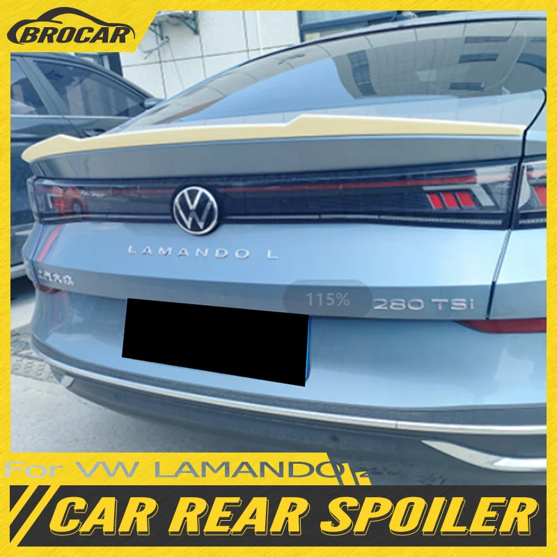 For VW Volkswagen LAMANDO L 2022 2023 M4 Style ABS Material Car Tailgate Primer Color Rear Spoiler Car Rear Tailgate Spoiler