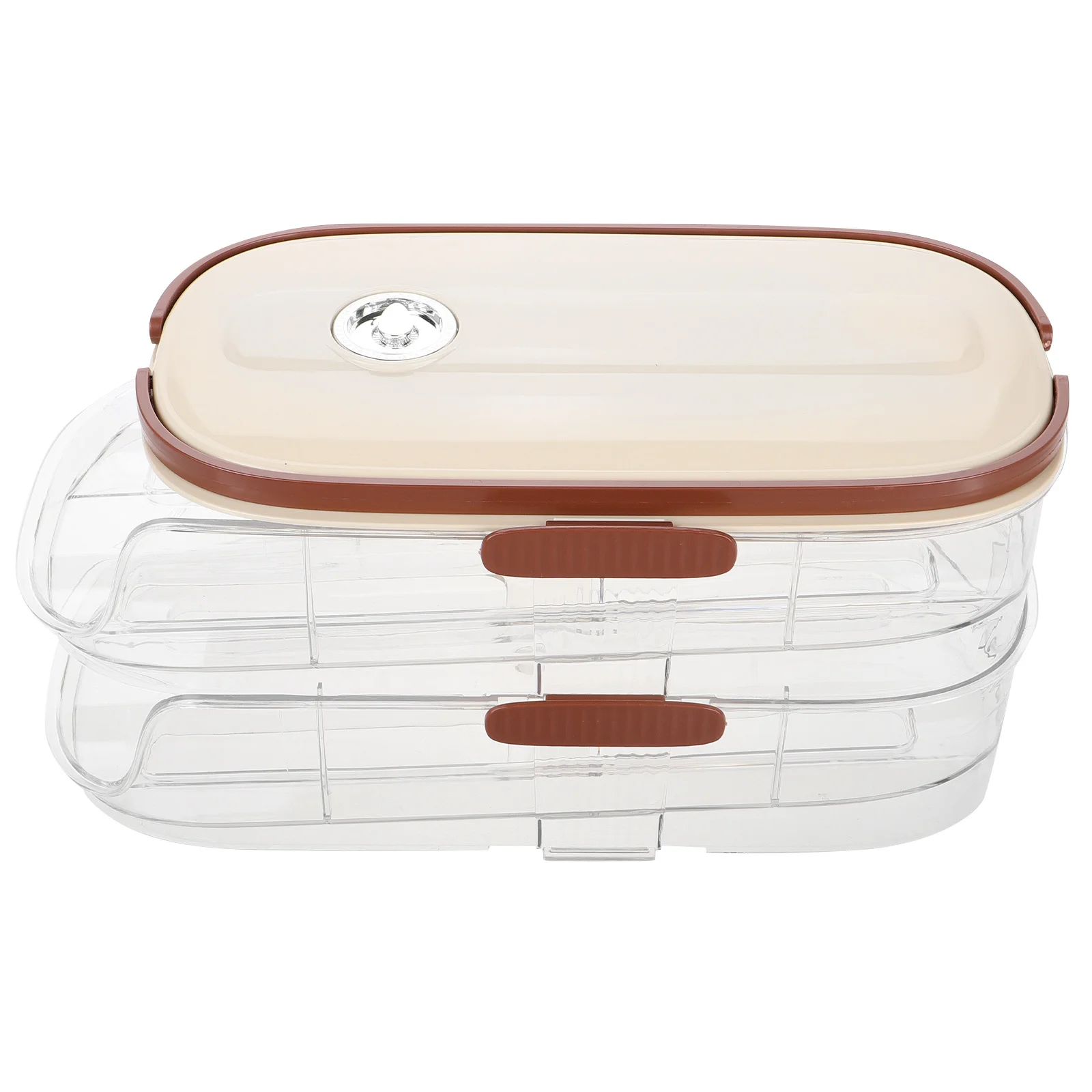 

Timing Egg Box 2-Layer Slide Type Automatic Roller Portable Refrigerator Side Egg Organizer Holder Fridge Storage Dispenser
