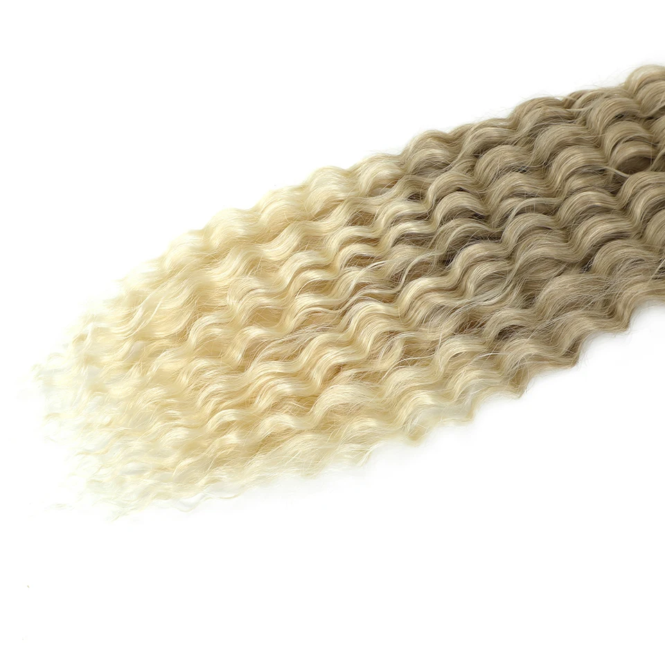 Afrikanische Locken Ariel Twist Häkeln Haar Synthetische 22 Zoll 3-5 PCS Wasser Welle Haar Extensions Ombre Regenbogen Farbe geflecht Lockiges Haar