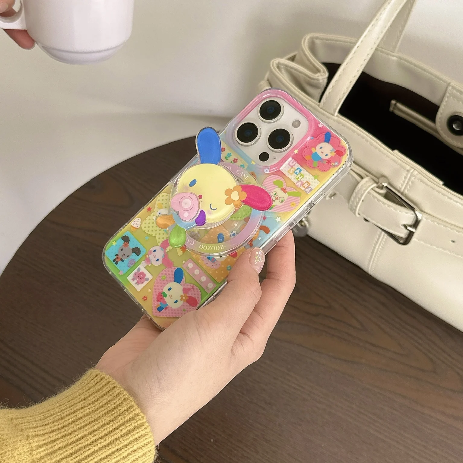 

Magnetic Dual Layer Anime Pattern Phone Case with Holder for IPhone 16 16pro 16promax 15 15promax 14 14pro 13 13pro 13promax