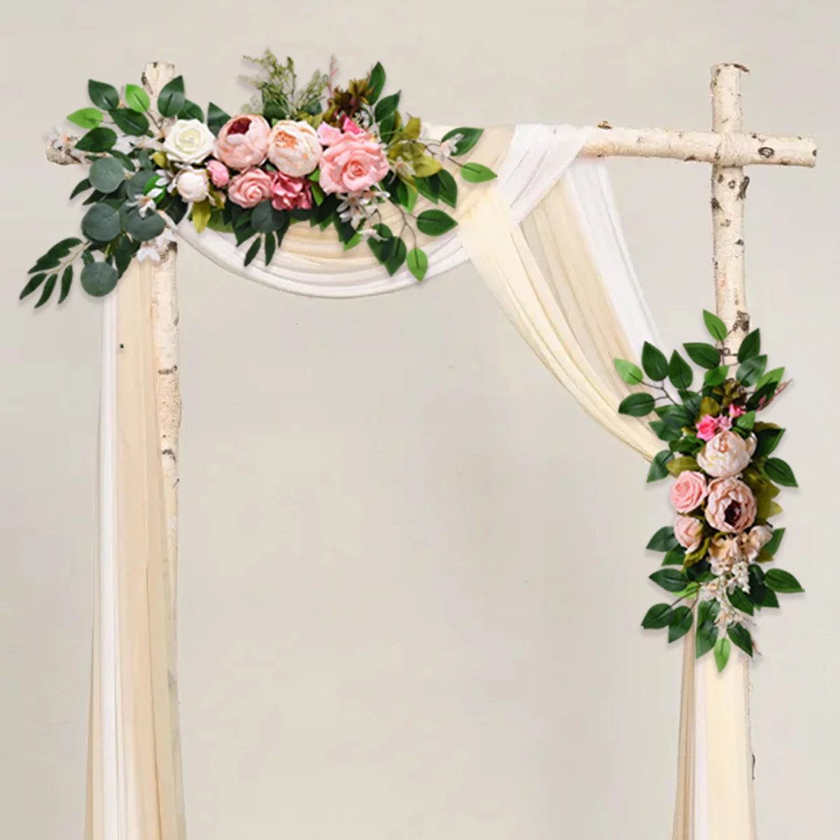

Pack of 2 Wedding Arch Flowers, Artificial Peony Hanging Swag, Rustic Artificial Floral Swag for Wedding Arch, Wedding Ceremony