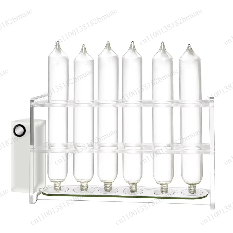 Only Tube Base - Rare Gas Luminous Excitation Base Acrylic 6 Tube Inert Gas Tube Display Stand Laboratory Storage Luminous Glass