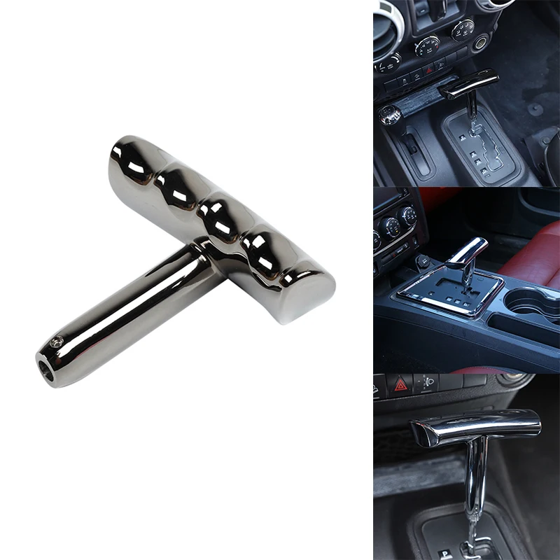 Aluminum Alloy Gear Shift Knob Handle For Jeep Wrangler JK, T Handle Shifter For Dodge Charger Challenger Compass