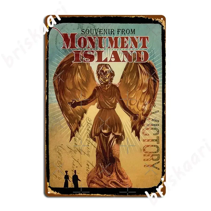 Bioshocker Souvenir From Monument Island Metal Sign Plaques Vintage Living Room Wall Cave Tin Sign Posters