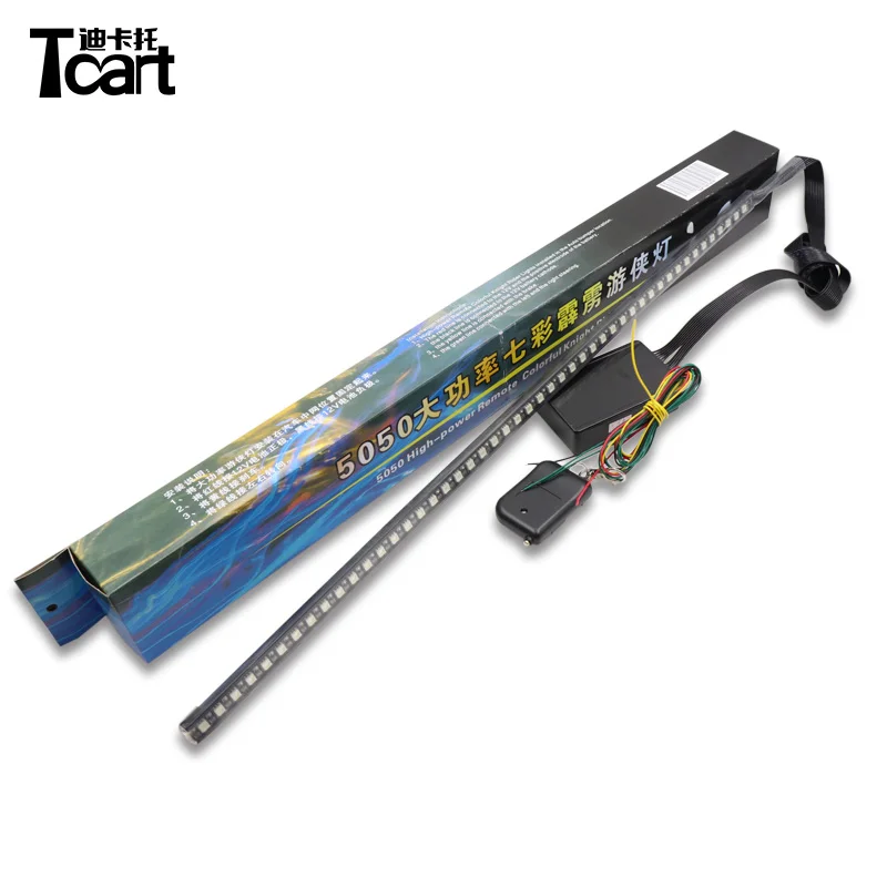 Tcart 147Model Waterproof  54CM 48LED RGB Highpower Remote RGB Color LED Knight Rider Lights With Wireless Remote Control