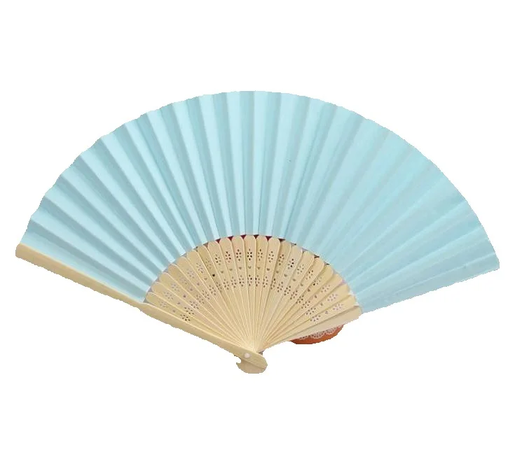 Dhl Shipping 450 Pcs / Lot 21 Cm Wedding 8 Color Paper Hand Fan Wedding Party Party Decoration Promotion Favor Wholesale