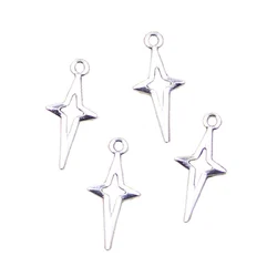 30pcs Charms North Star 23x10mm Antique Silver Color Pendants Making DIY Handmade Tibetan Finding Jewelry