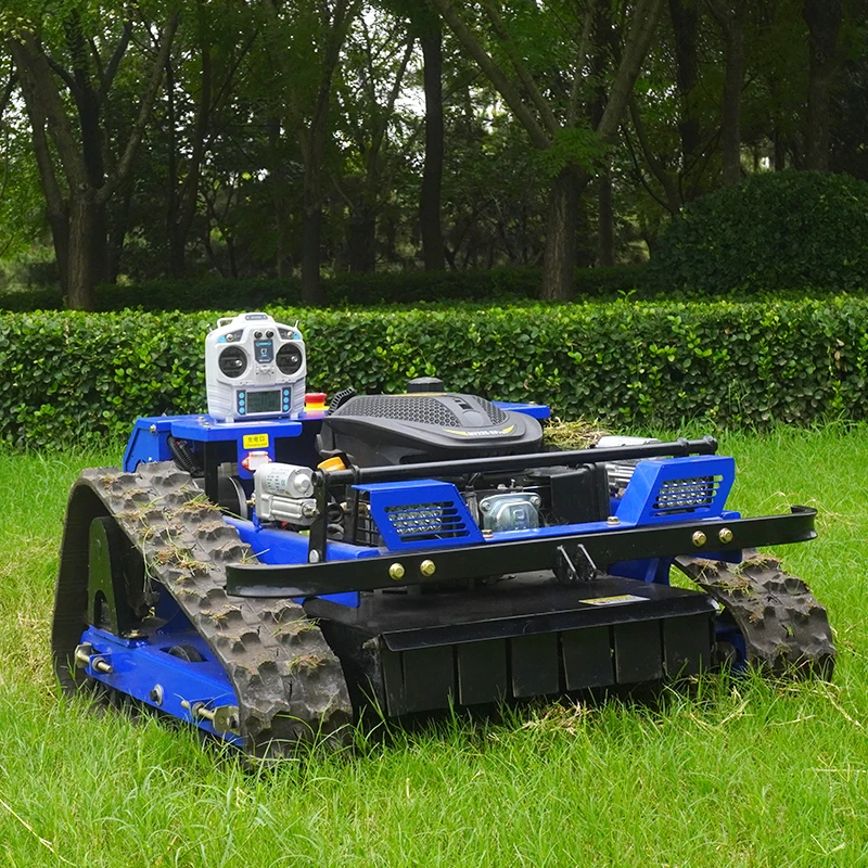 Customized Factory Direct Sales Cheap 550mm Track Remote Control Lawn Mower Zero Turn Lawn Mower Petrol Electric Start