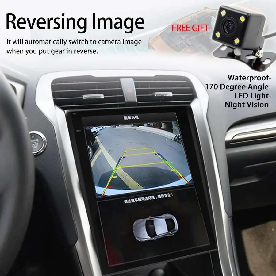256GB For Ford Mondeo Fusion MK5 Radio Android 14 Multimedia 2013-2019 GPS Navi Head unit Tesla Car Audio Stereo Video Player