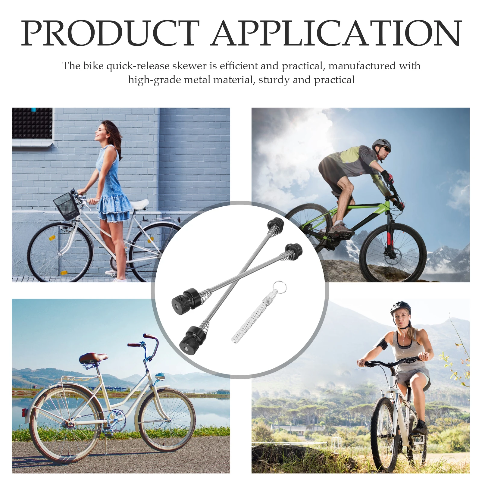 

AntiTheft Skewer Metal Bike Wheel Lock Part Replacement Spring Mechanism Secure Design Fits Bicycles MountainBikes