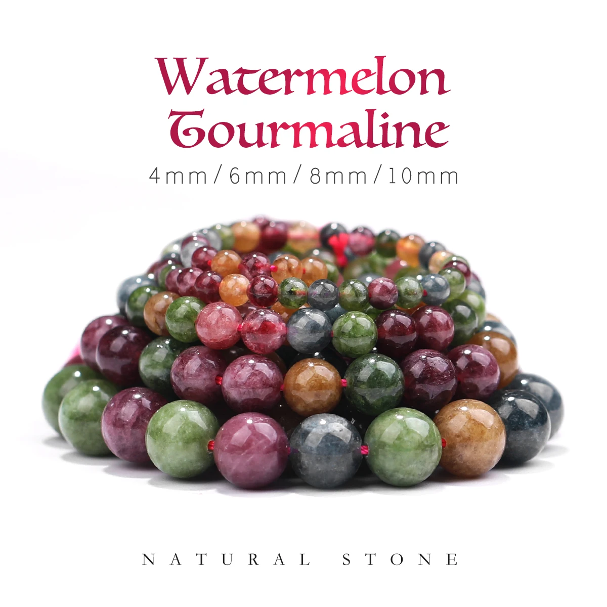 

SHIJIWLS melon Tourmaline Jade Color Loose Bead Spacers for DIY Jewelry Couple Friendship Anklet Bracelet Accessories 4-10m