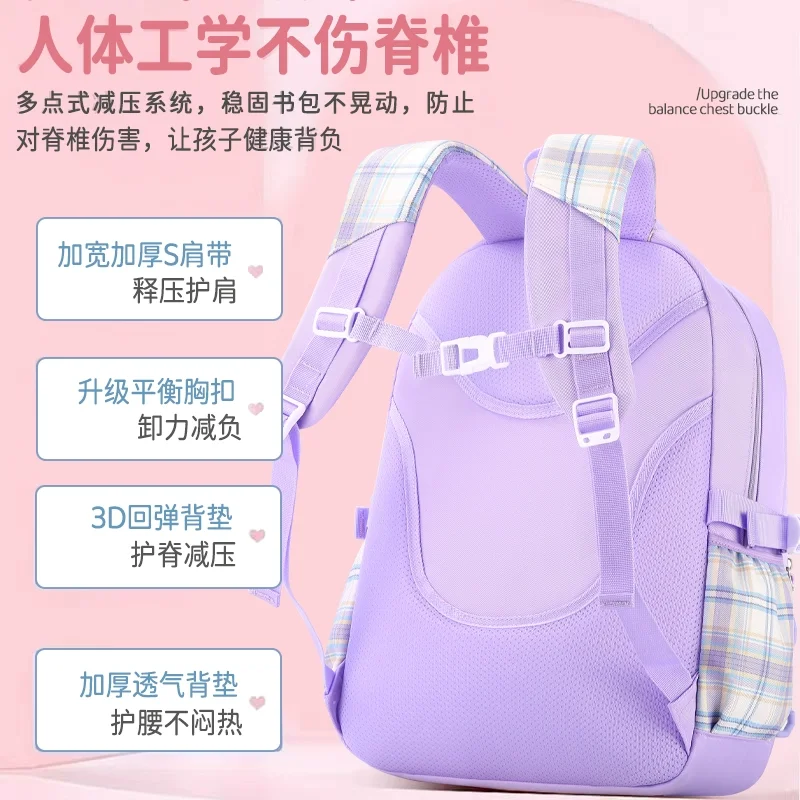 Kulomi Large Capacity Backpack Cute Cartoon Characters Elementary School Children Backpack Back-To-School Birthday surprise Gift