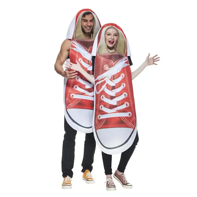 Adult Red Sneaker Costume Funny Halloween Couples Outfits Canvas Shoes Costumes Carnival Easter Purim Fancy Dress