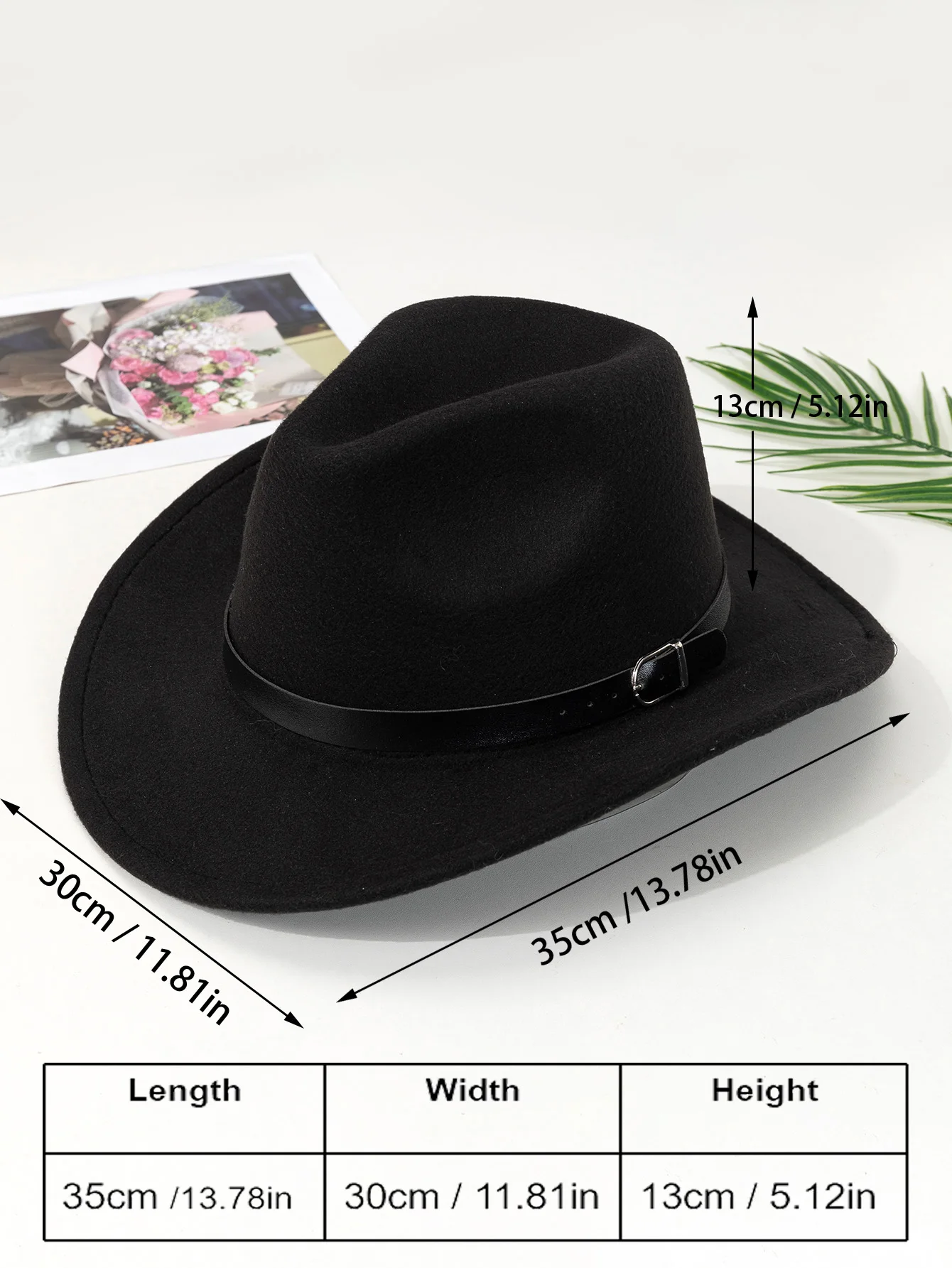 Western Cowboy hat curled belt accessories felt hat hat national style wear performance jazz hat tide