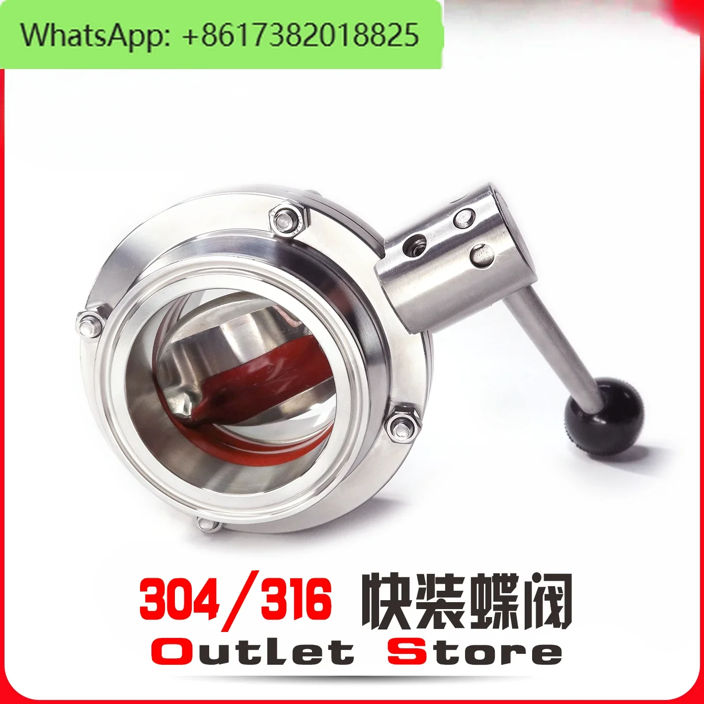 304/316 Stainless Steel Food Hygiene Quick Assembly Butterfly Valve Fitting Disc Valve Tube Clamp Valve Manual