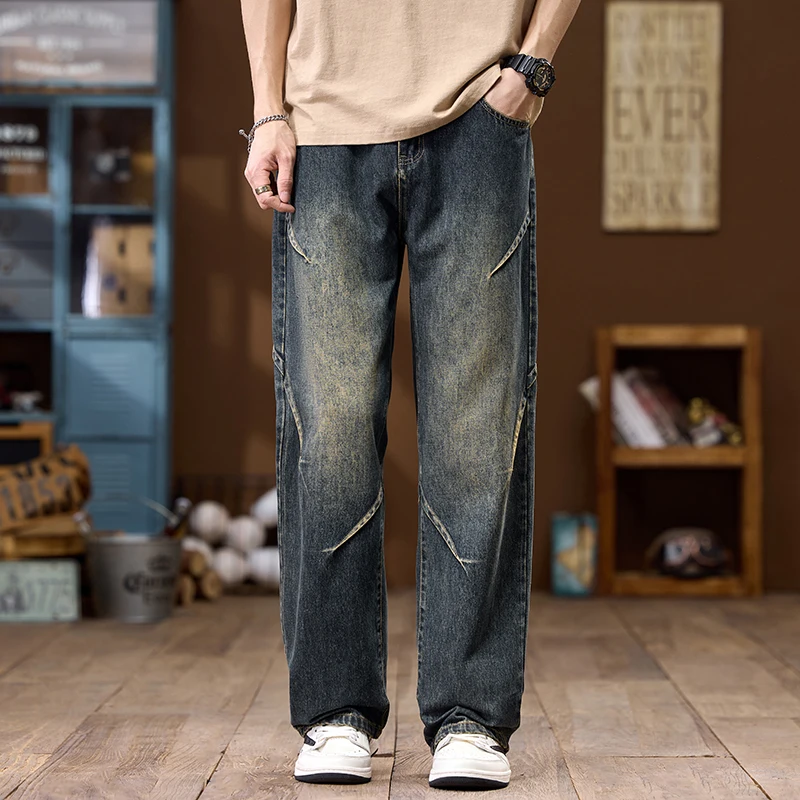 2025 New Summer Jeans Loose Straight Casual Versatile Long Pants jeans for men cargo  baggy jeans men clothing