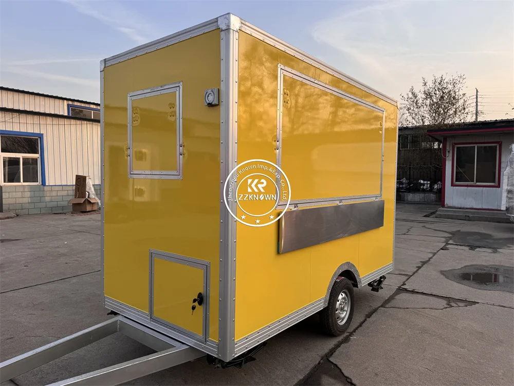 Customized Food Truck Mobile Coffee Shop Kiosk Street Hot Dog Cart Fast Food Truck Trailer Fully Equipped For Sale