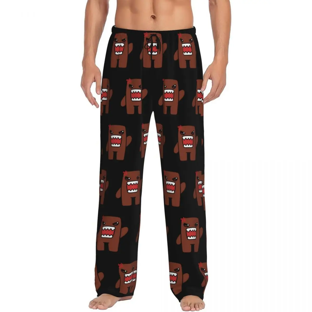 

Custom Print Domo Kun Pajama Pants for Men Anime Sleep Sleepwear Bottoms with Pockets