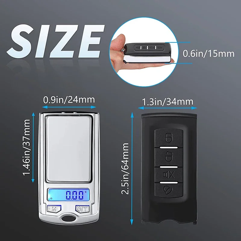 100g/200g 0.01g High Precision Car Key Scales Mini Pocket Jewelry Craft Scale Car Key Digital Scales Weight Balance Gram Scale