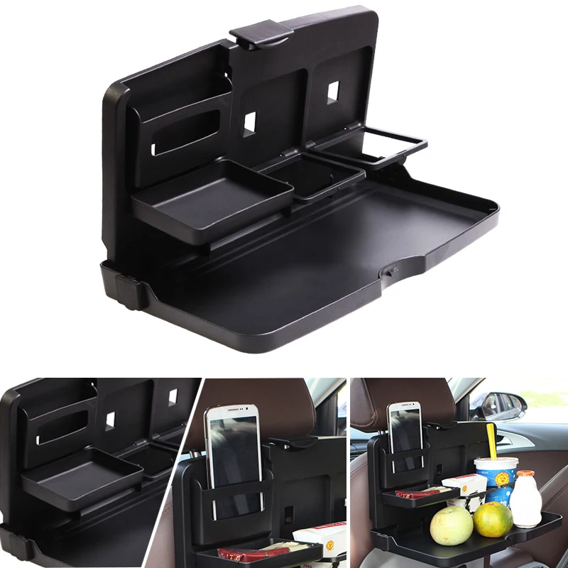 Car Computer Table Seat Back Storage Car Chair Back Dining Table Multifunctional Children\'s Tray Car Beverage Rack Folding Stand