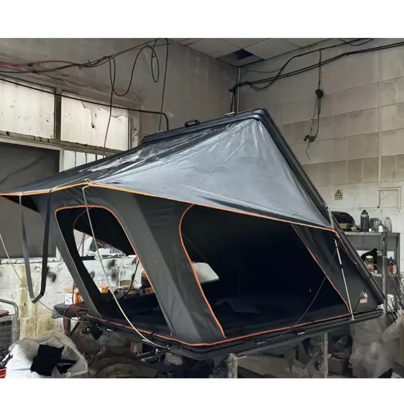 EM Outdoor Roof Tent Folding Hard Shell SUV Pickup Camping Sun protection