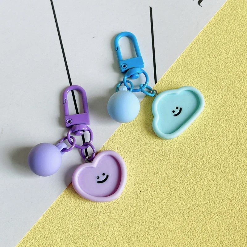 Korea Candy-colored Resin Smiley Face Small Jewelry Pendant Cute Men and Women Bag Keychain Pendant Earphone Set Pendant