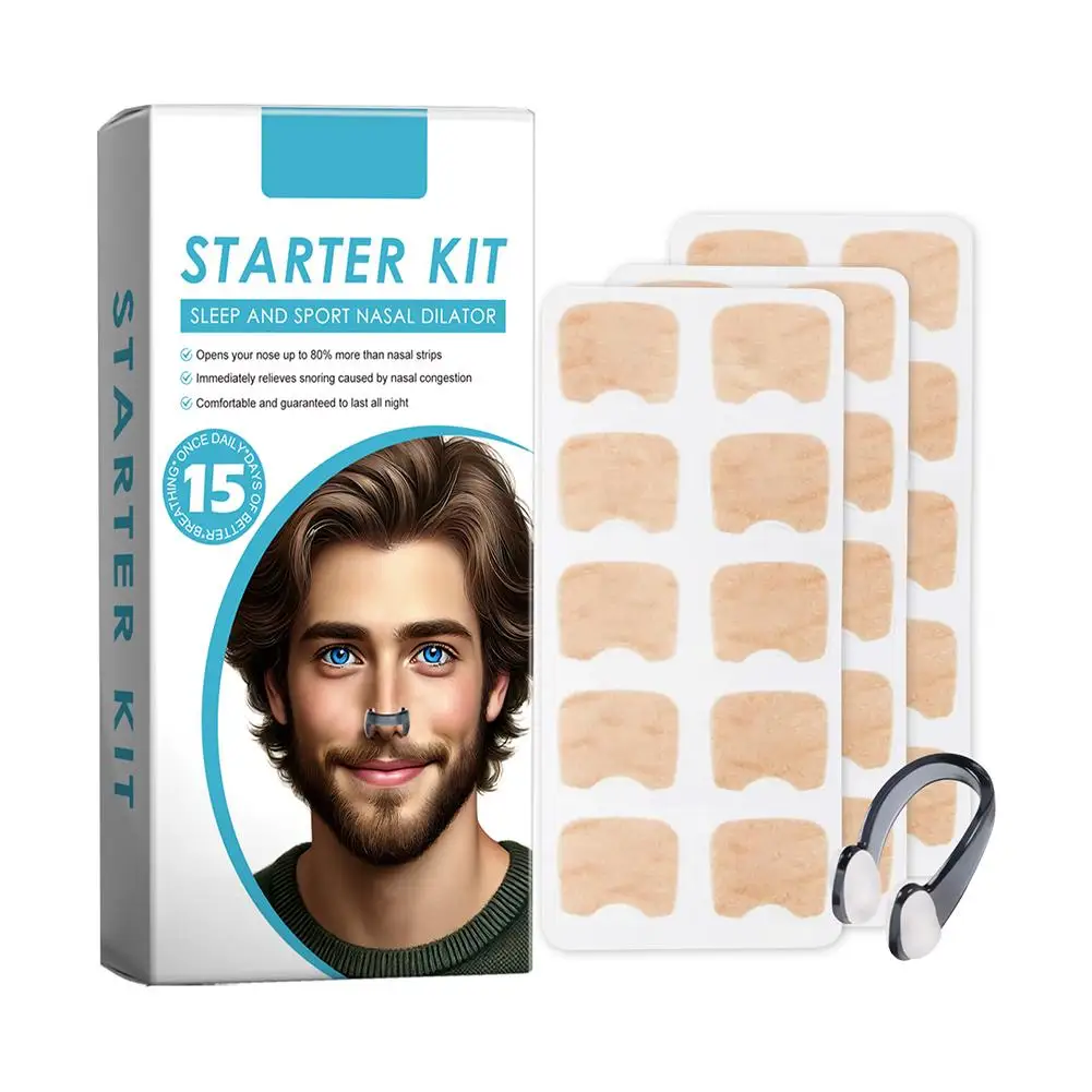 Ingestão Respiração Nasal Strip Starter Kit, Dilatadores, Aumentar Reduzir o Ronco, Melhor Sono