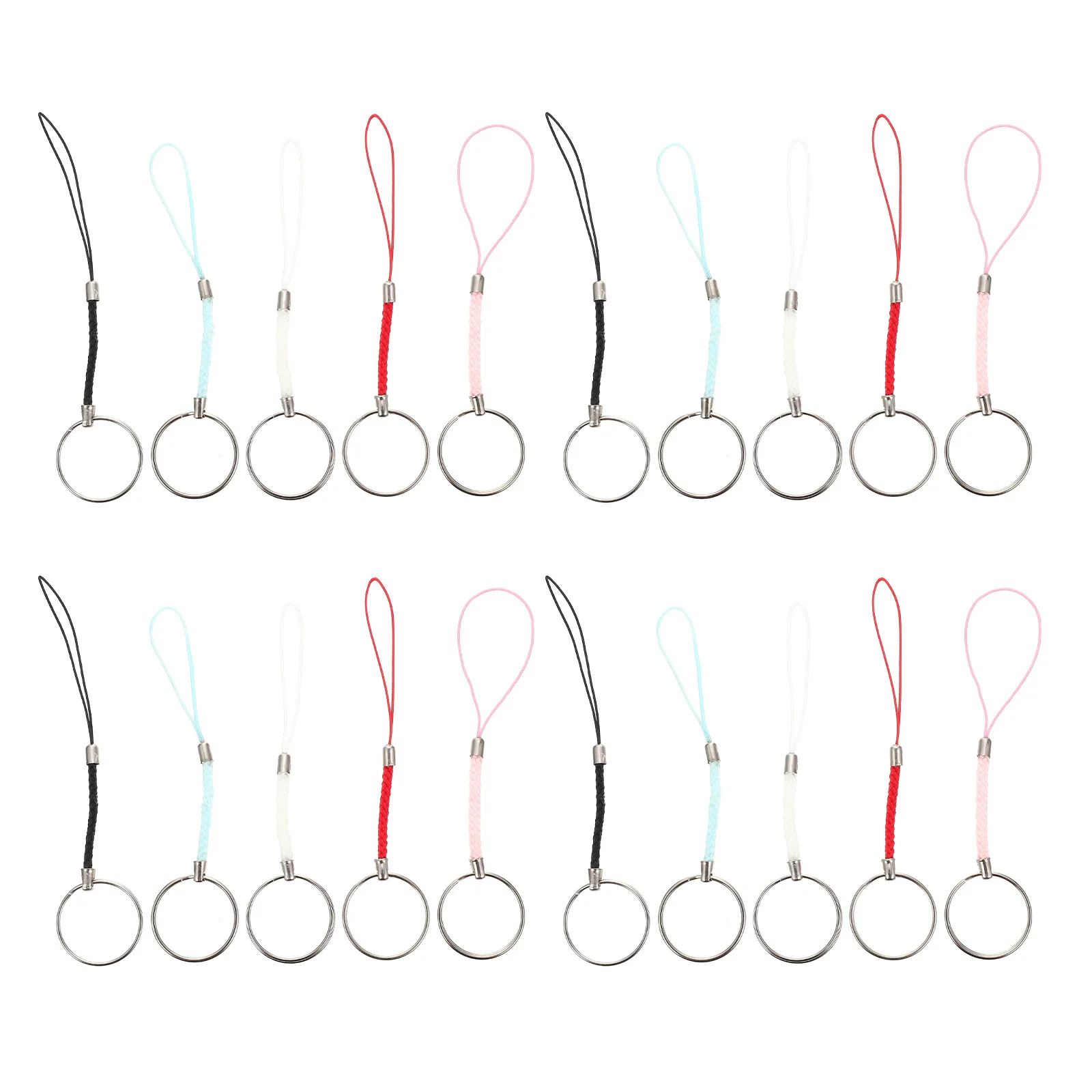 

50Pcs Keychain Material Metal Pendants Durable DIY Supply for Bag Hanging Decor Handmade Key Ring Charms DIY Keychain
