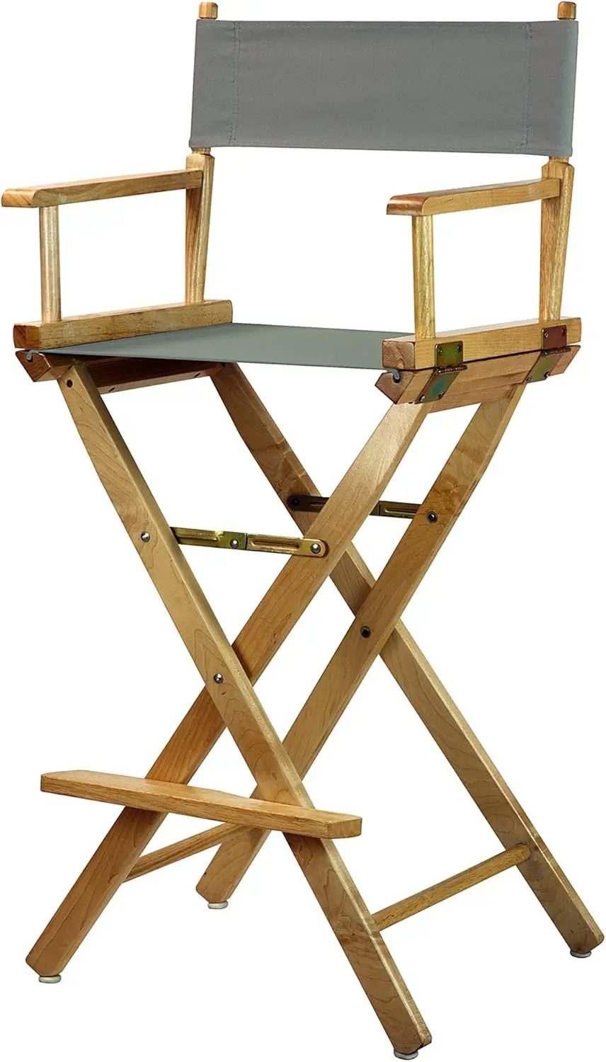 

30" Director's Chair Natural Frame-with Grey Canvas, Bar Height