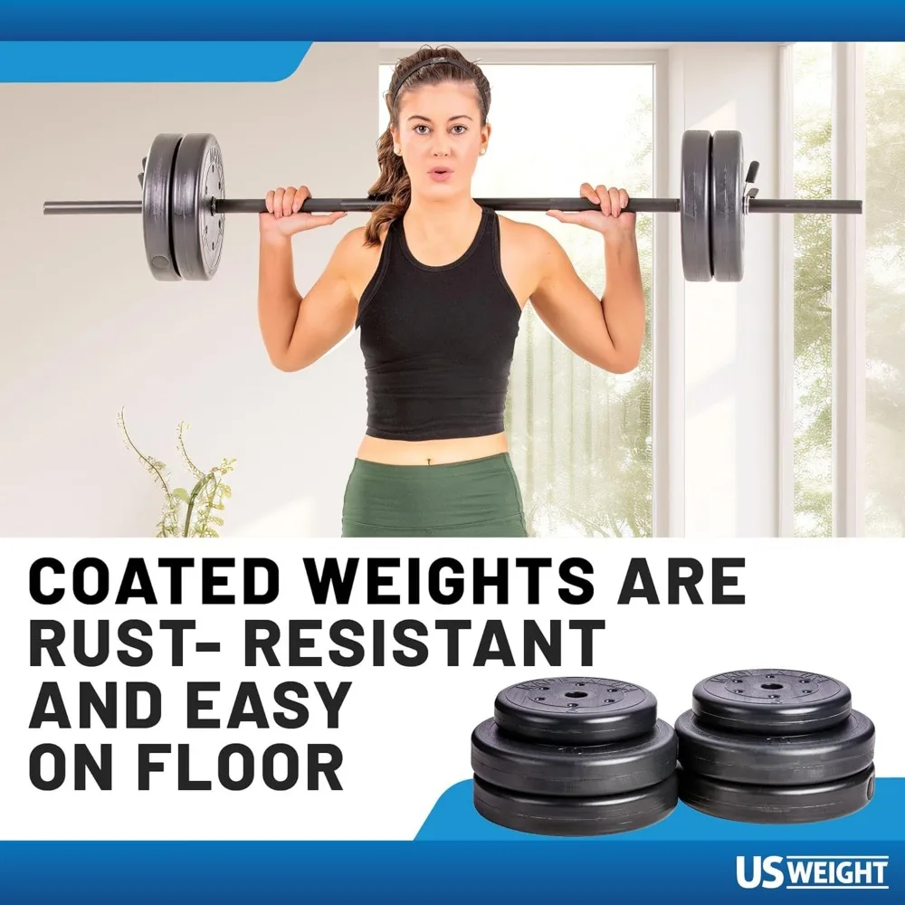 مجموعة أدوات رفع الأثقال المصنوعة من أمريكان: معدات تدريب القوة الأساسية لصالة الألعاب الرياضية المنزلية #4