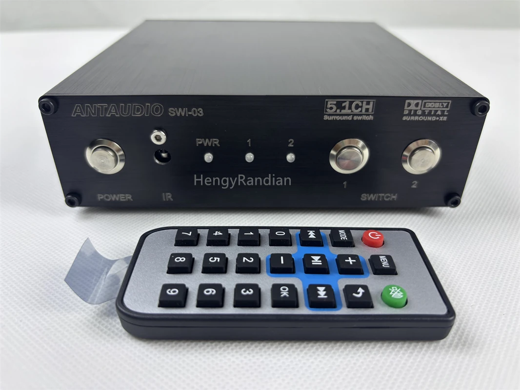 Excellent  5.1 Channel Audio Switcher 2 Input 1 Output Audio Input Selector 5.1CH Audio Switcher With Remote Control